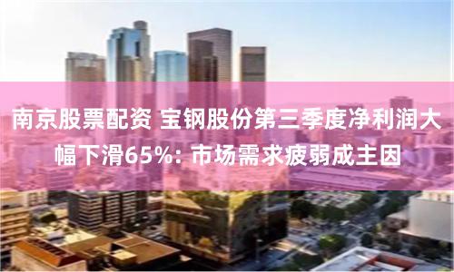 南京股票配资 宝钢股份第三季度净利润大幅下滑65%: 市场需求疲弱成主因